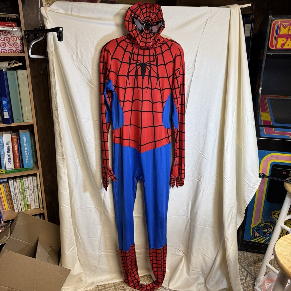 Spider-Man One Piece Costume Childs XL 14-16 Halloween Cosplay